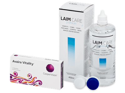 Avaira Vitality (6 lentile) + soluție Laim-Care 400 ml