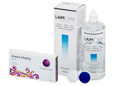 Avaira Vitality Toric (3 lentile) + soluție Laim-Care 400 ml