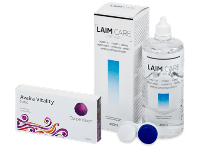 Avaira Vitality Toric (3 lentile) + soluție Laim-Care 400 ml