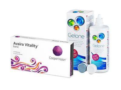 Avaira Vitality Toric (6 lentile) + soluție Gelone 360 ml
