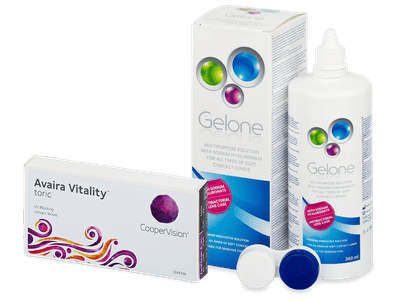 Avaira Vitality Toric (6 lentile) + soluție Gelone 360 ml