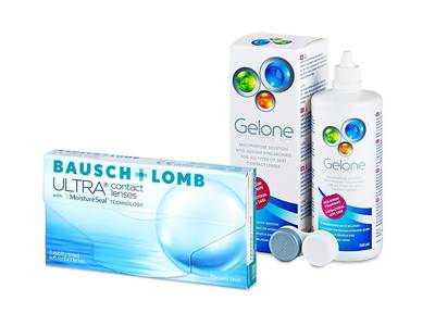 Bausch + Lomb ULTRA (3 lentile) + soluție Gelone 360 ml