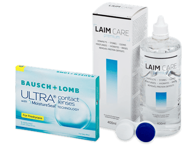 Bausch + Lomb ULTRA for Presbyopia (3 lentile) + soluție Laim-Care 400 ml