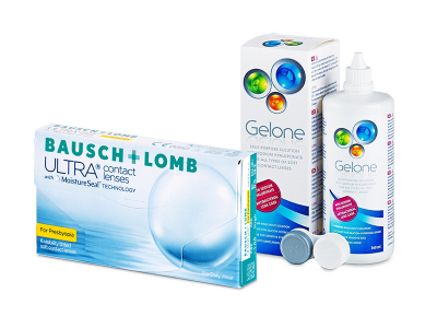 Bausch + Lomb ULTRA for Presbyopia (6 lentile) + soluție Gelone 360 ml