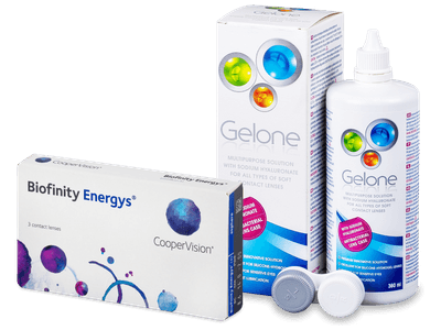Biofinity Energys (3 lentile) + soluție Gelone 360 ml