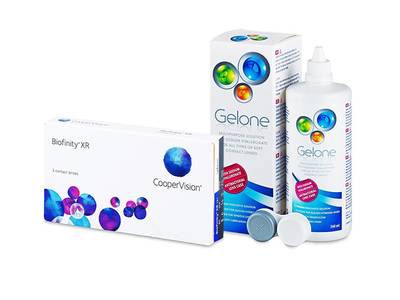 Biofinity XR (3 lentile) + soluție Gelone 360 ml - Design-ul vechi