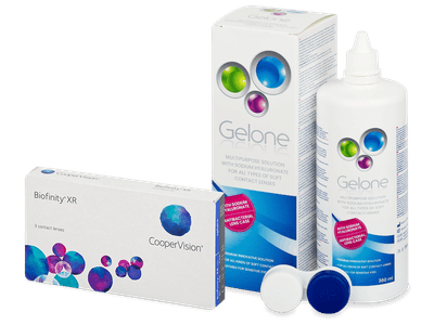 Biofinity XR (3 lentile) + soluție Gelone 360 ml