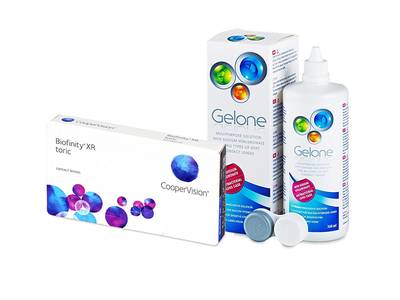 Biofinity XR Toric (3 lentile) + soluție Gelone 360 ml