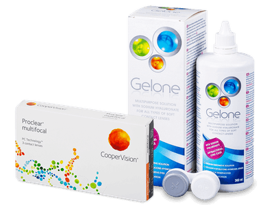 Proclear Multifocal (3 lentile) + soluție Gelone 360 ml