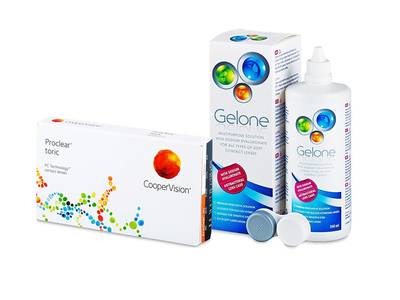 Proclear Toric (3 lentile) + soluție Gelone 360 ml