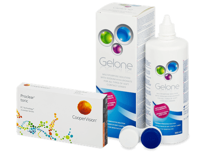 Proclear Toric (3 lentile) + soluție Gelone 360 ml