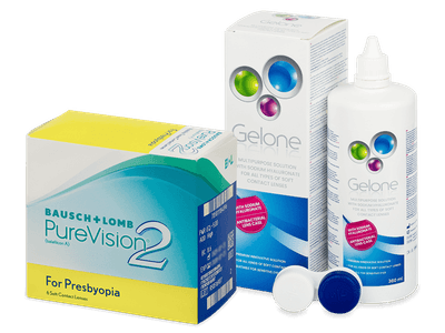 PureVision 2 for Presbyopia (6 lentile) + soluție Gelone 360 ml