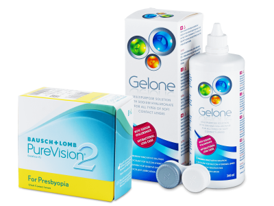 PureVision 2 for Presbyopia (6 lentile) + soluție Gelone 360 ml