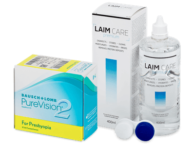 PureVision 2 for Presbyopia (6 lentile) + soluție Laim-Care 400 ml