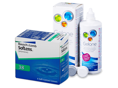 SofLens 38 (6 lentile) + soluție Gelone 360 ml - Výhodný balíček