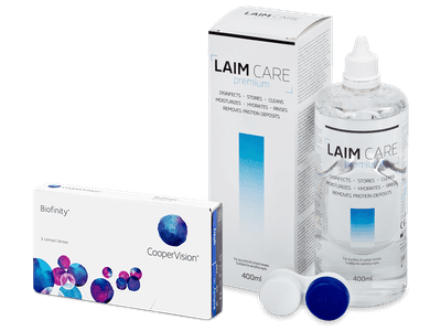 Biofinity (3 lentile) + soluție Laim-Care 400 ml