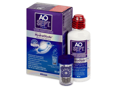 Solutie lentile AO SEPT PLUS HydraGlyde 90 ml - Videt