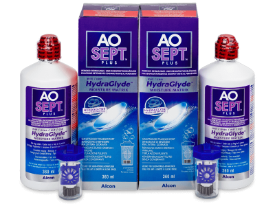 Soluție AO SEPT PLUS HydraGlyde 2x360 ml  - Produsul este disponibil și în acest pachet