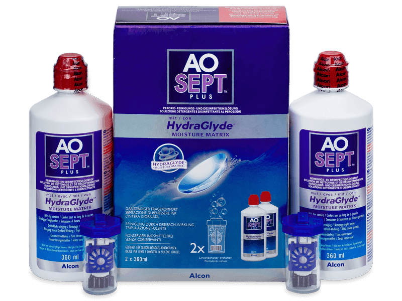 Solutii Soluție AO SEPT PLUS HydraGlyde 2×360 ml 2x360 ml imagine noua