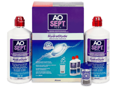 Soluție AO SEPT PLUS HydraGlyde 2 x 360 ml