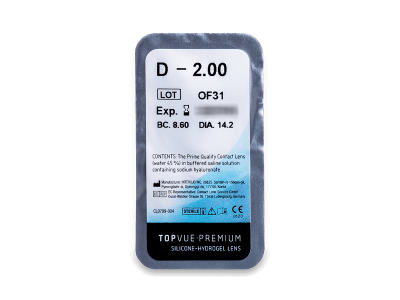 TopVue Premium (6 lentile) - Vizualizare ambalaj