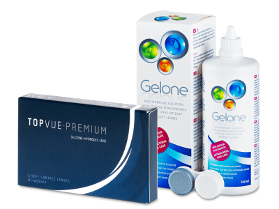 TopVue Premium (6 lentile) + soluție Gelone 360 ml