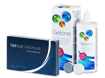 TopVue Premium (6 lentile) + soluție Gelone 360 ml