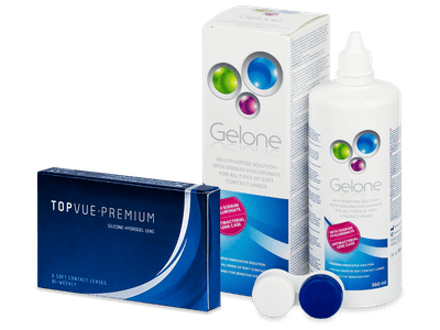 TopVue Premium (6 lentile) + soluție Gelone 360 ml