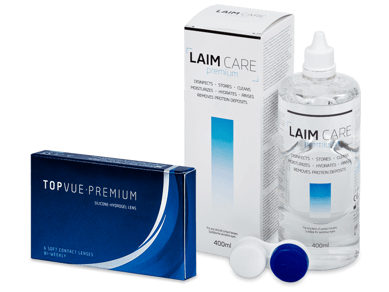 Pachet TopVue Premium (6 lentile) + soluție Laim-Care 400 ml 400 imagine noua