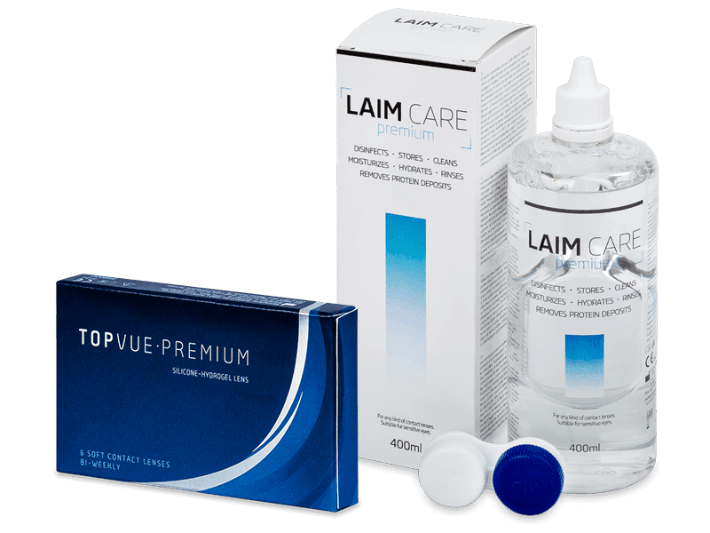 Pachet Topvue Premium (6 Lentile) + Solutie Laim-care 400 Ml