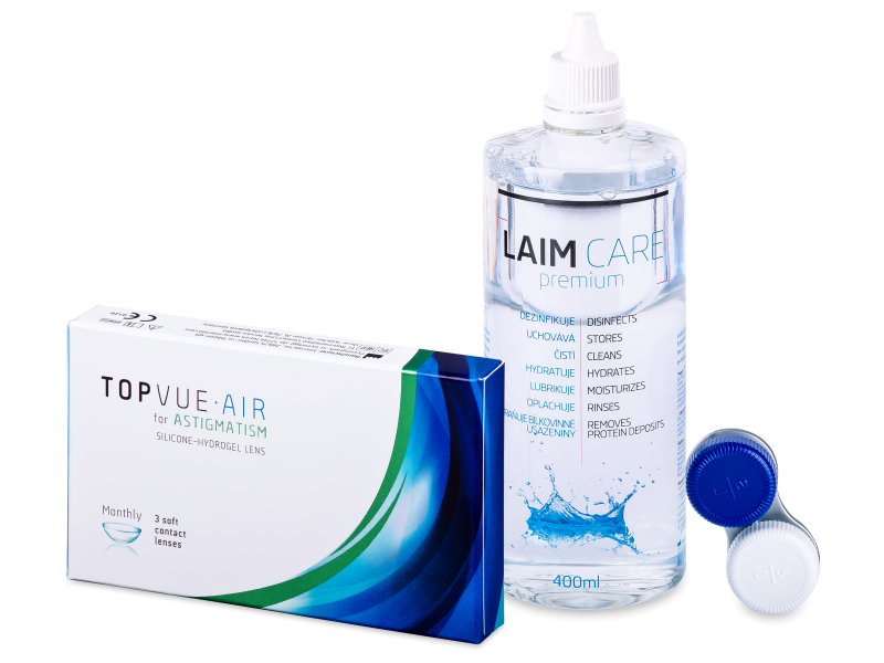 TopVue Air for Astigmatism (3 lentile) + soluție Laim-Care 400 ml sensiblu.com imagine noua