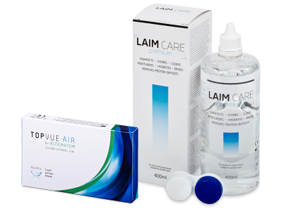 TopVue Air for Astigmatism (3 lentile) + soluție Laim-Care 400 ml
