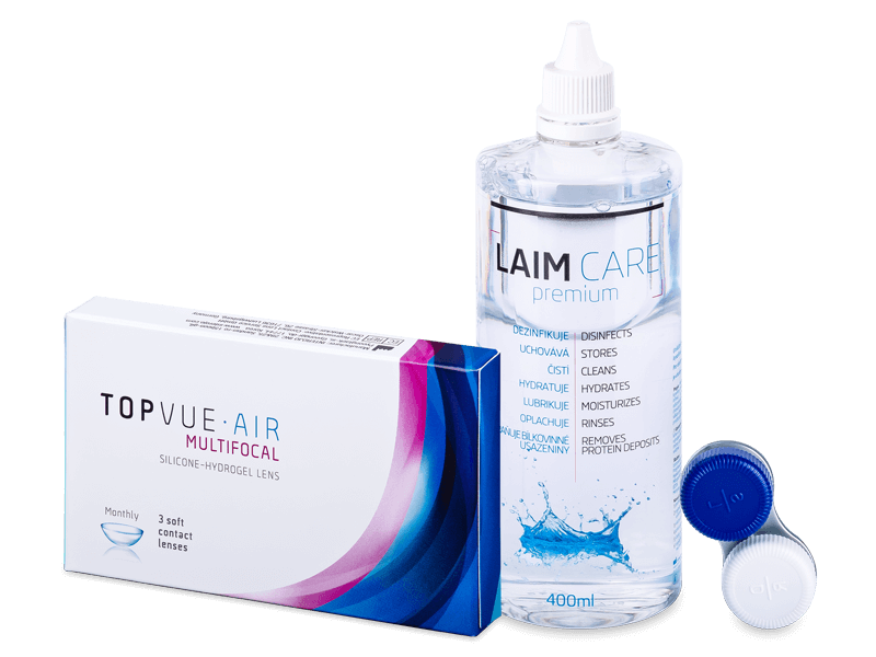TopVue Air Multifocal (3 lentile) + soluție Laim-Care 400 ml