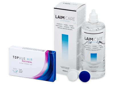 TopVue Air Multifocal (3 lentile) + soluție Laim-Care 400 ml