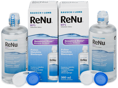 Soluție ReNu MPS Sensitive Eyes 2 x 360 ml - Pachete speciale cu 2 soluții