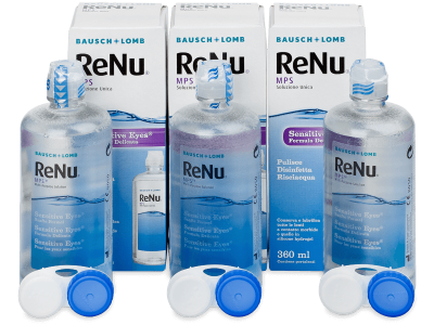 Soluție ReNu MPS Sensitive Eyes 3 x 360 ml  - Pachete speciale cu 3 soluții
