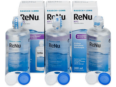 Soluție ReNu MPS Sensitive Eyes 3 x 360 ml - Pachete speciale cu 3 soluții