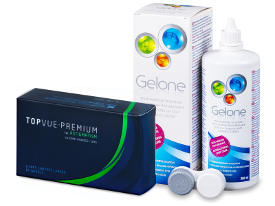 TopVue Premium for Astigmatism (6 lentile) + soluție Gelone 360 ml