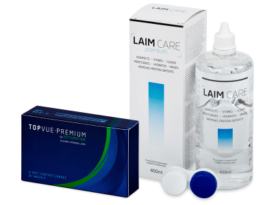 TopVue Premium for Astigmatism (6 lentile) + soluție Laim-Care 400 ml