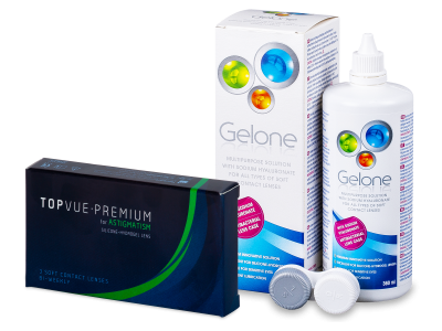TopVue Premium for Astigmatism (3 lentile) + soluție Gelone 360 ml