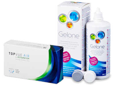 TopVue Air for Astigmatism (6 lentile) + soluție Gelone 360 ml - Design-ul vechi