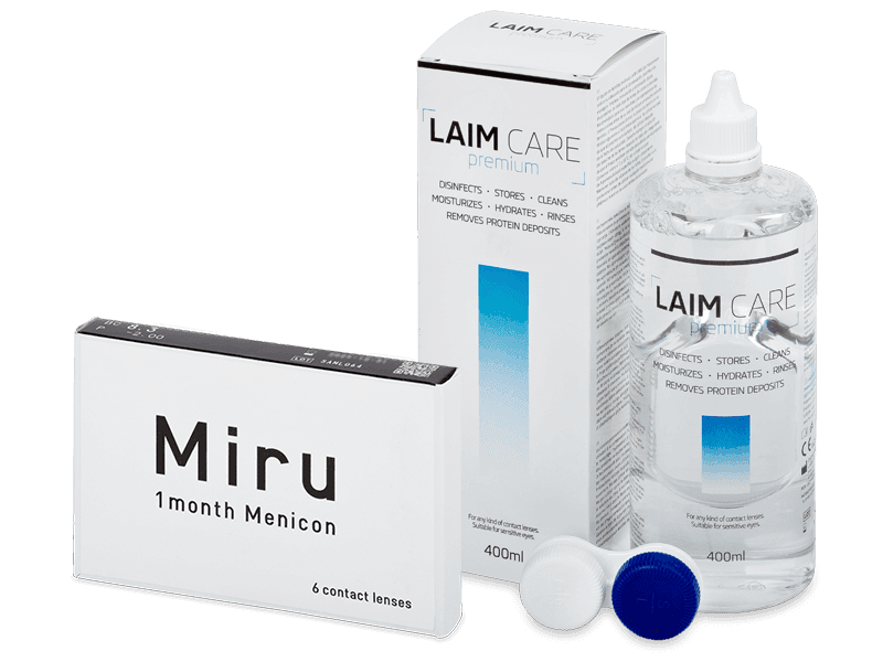 Pachet Miru 1month Menicon (6 lentile) + soluție Laim Care 400 ml