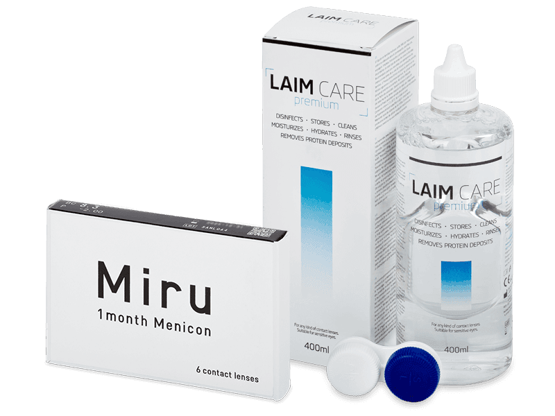 Pachet Miru 1month Menicon (6 lentile) + Solutie Laim-care 400 Ml