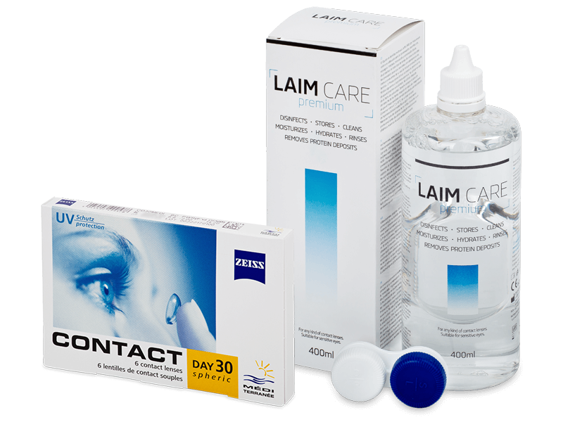 Carl Zeiss Contact Day 30 Spheric (6 lentile) + soluție Laim-Care 400 ml - Výhodný balíček