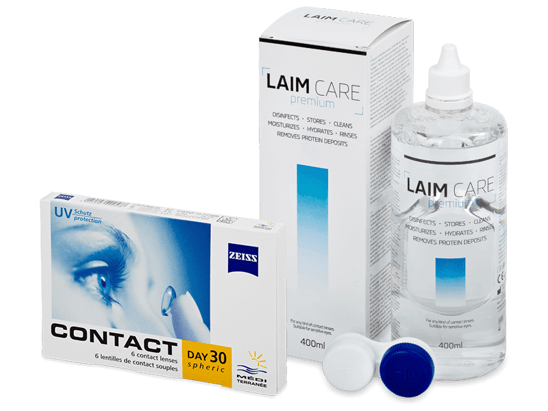 Pachet Carl Zeiss Contact Day 30 Spheric (6 lentile) + soluție Laim Care 400 ml