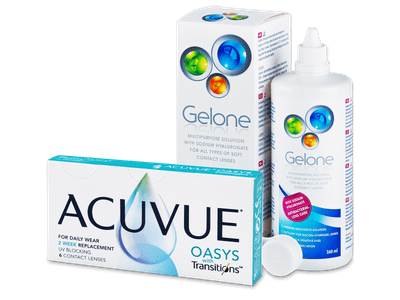 Acuvue Oasys with Transitions (6 lentile) + soluție Gelone 360 ml