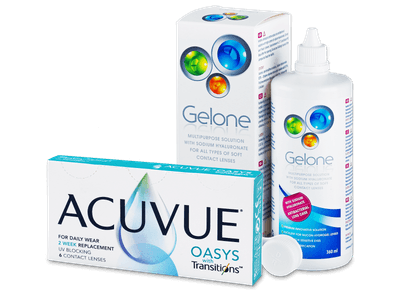 Acuvue Oasys with Transitions (6 lentile) + soluție Gelone 360 ml