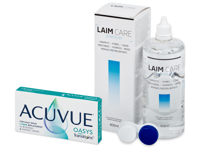 Acuvue Oasys with Transitions (6 lentile) + soluție Laim-Care 400 ml