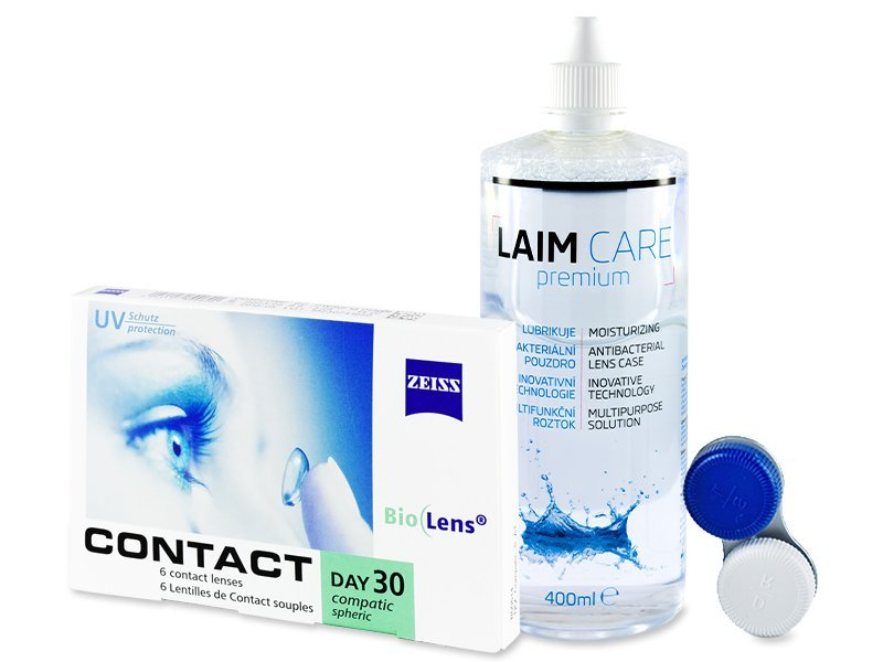 Carl Zeiss Contact Day 30 Compatic (6 lentile) + soluție Laim-Care 400 ml - Výhodný balíček