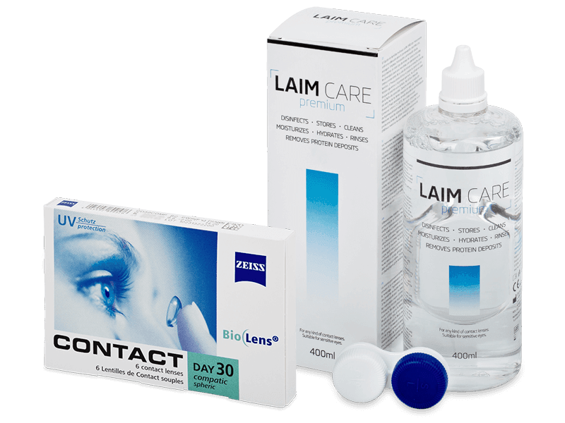 Pachet Carl Zeiss Contact Day 30 Compatic (6 lentile) + Solutie Laim-care 400 Ml